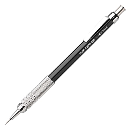 Pentel® Graph Gear 500 Automatic Drafting Pencils, 0.5 mm, Black Barrel