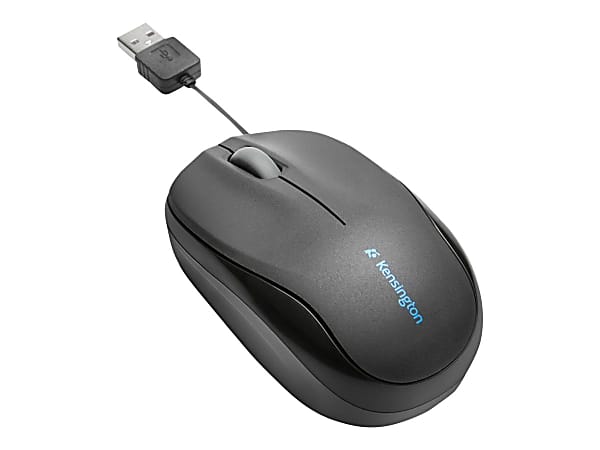 Kensington Pro Fit Optical Mouse with Retractable Cord,