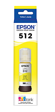 Epson® 512 EcoTank® High-Yield Yellow Ink Bottle, T512420-S