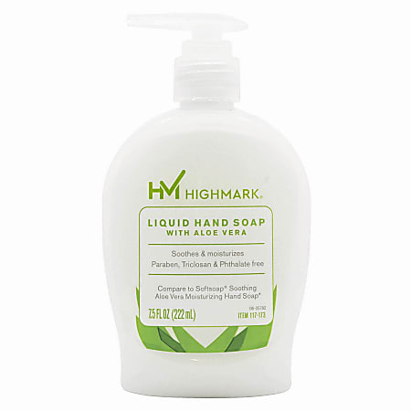 Highmark® Aloe Liquid Hand Soap, Floral Scent, 7.5 Oz, White