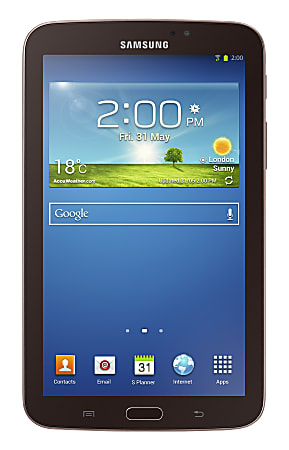 Samsung Galaxy Tab® 3 Tablet, 7" Screen, 8GB Memory, 8GB Storage, Android 4.2 Jelly Bean, Gold/Brown
