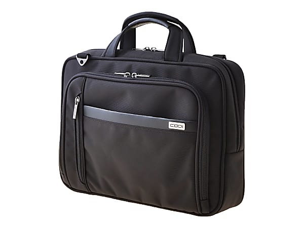 Codi Protégé Carrying Case for 15.6" Notebook - Black - Strain Resistant Shoulder Strap - Ballistic Nylon, Nylon Interior - Handle, Shoulder Strap, Trolley Strap - 11" Height x 16" Width x 4" Depth