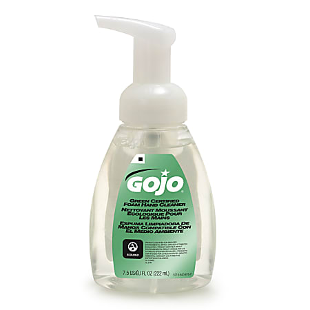 GOJO® Green Seal Certified Lotion Hand Wash Soap, Unscented, 7.5 Oz Pump Bottle