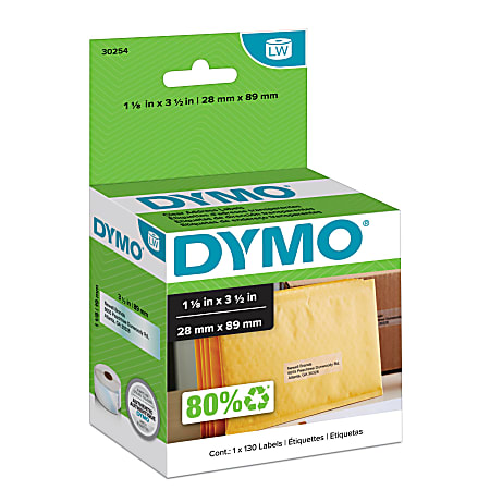 DYMO® LabelWriter® 30254 Clear Address Label, Roll Of 130 Labels