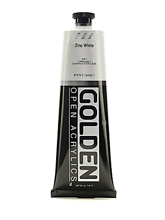 Golden OPEN Acrylic Paint, 5 Oz Tube, Zinc White