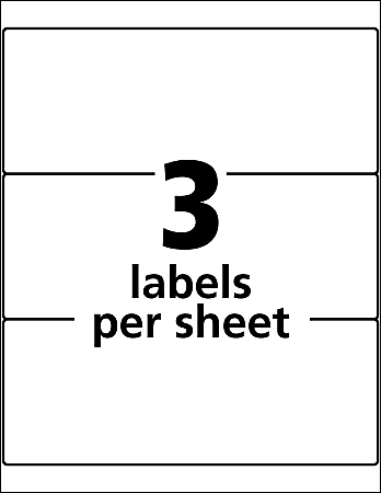 Avery® Permanent Durable ID Labels With TrueBlock®, 61531, Rectangle, 3 ...