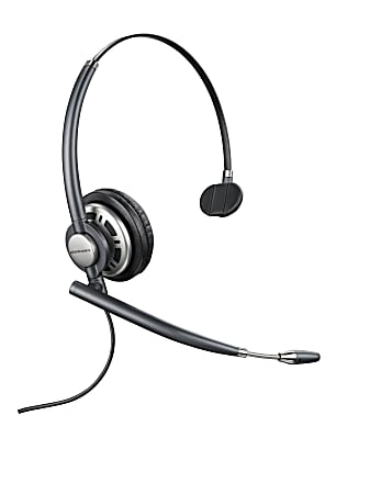 Plantronics® EncorePro HW710 Monaural Over-The-Head Customer Service Headset, Gray, 78712-101
