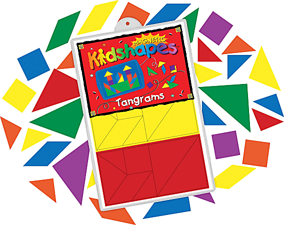 Barker Creek® Magnets, Magnetic Kidshapes™, Tangrams, Grades Pre-K+, Pack Of 42