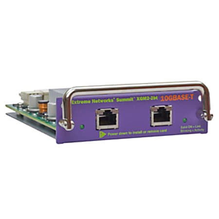 Extreme Networks XGM2-2bt 10 Gigabit Ethernet Module