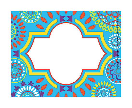 Barker Creek Self-Adhesive Name Badge Labels, 3 1/2” x 2 3/4”, Moroccan, Pack Of 45