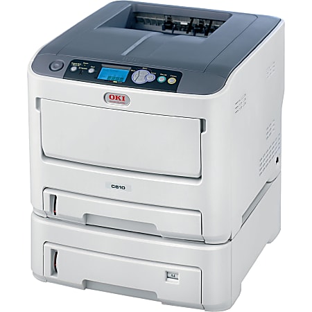 Oki C610DTN LED Printer - Color - 1200 x 600 dpi Print - Plain Paper Print - Desktop - EU Printer