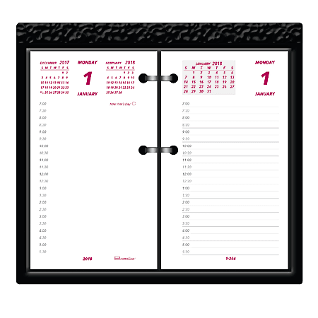 Brownline® Daily Calendar Pad Refill, 6" x 3 1/2", White, January to December 2018 (C2R-18)