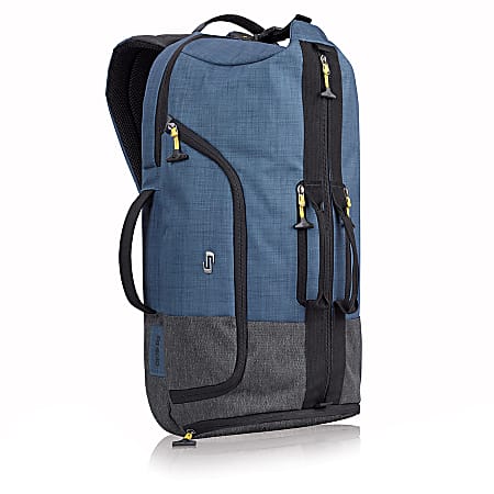 Solo Weekender Backpack Duffel For 17.3" Laptops, Blue/Gray/Yellow
