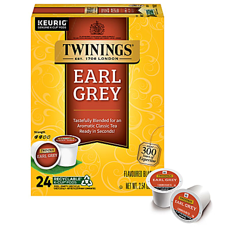 Twinings&reg; Earl Grey Tea, Keurig&reg; K-Cup&reg; Pods, 24/Box