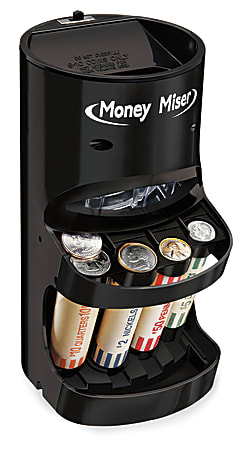 Motorized Coin Sorter Machine Change Counter w/ Money Rolling Wrappers BLACK NEW 