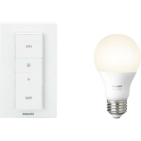 Philips hue White Ambiance Wireless Dimming Kit, With hue A19 LED Light Bulb And Dimmer Switch