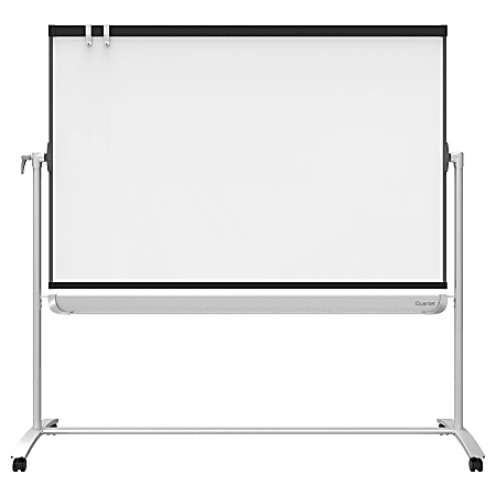 Quartet Prestige 2 Magnetic Dry Erase Whiteboard With Mobile Easel 72 x 48  Plastic Frame With Graphite Finish - Office Depot