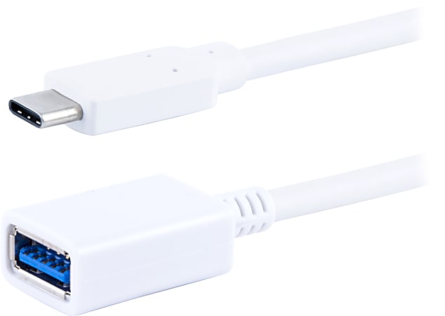Ativa USB 3.0 USB C to USB A Adapter 5.9 White 32454 - Office Depot
