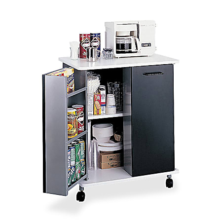 Safco Mobile Refreshment Stand, 33"H x 29 1/2"W x 22 3/4"D, Black