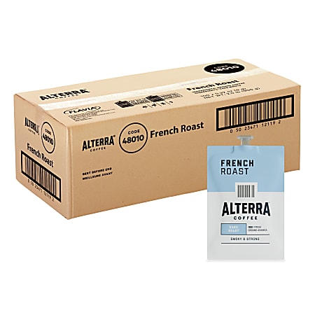 FLAVIA&reg; Coffee ALTERRA&reg; Single-Serve Coffee Freshpacks, French Roast, Carton Of 100