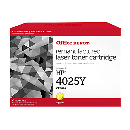 Office Depot® Brand Remanufactured Yellow Toner Cartridge Replacement For HP 648A, CE262A, OD4025Y