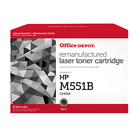 Office Depot® Remanufactured Black Toner Cartridge Replacement For HP M551B