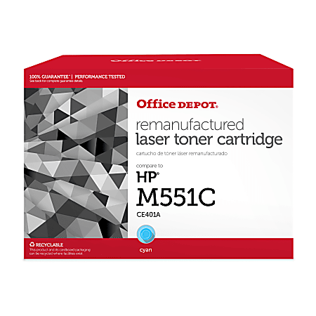 Office Depot® Brand Remanufactured Cyan Toner Cartridge Replacement For HP M551C