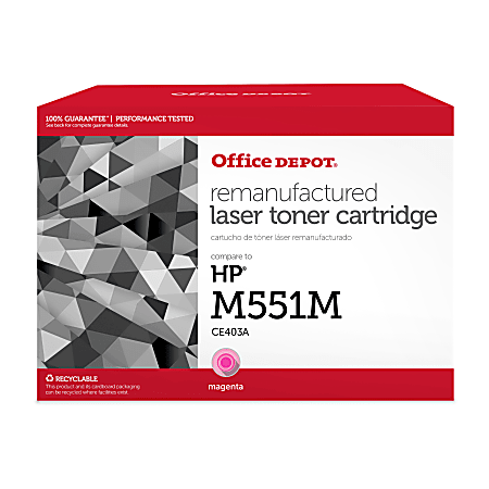 Office Depot® Remanufactured Magenta Toner Cartridge Replacement For HP M551M