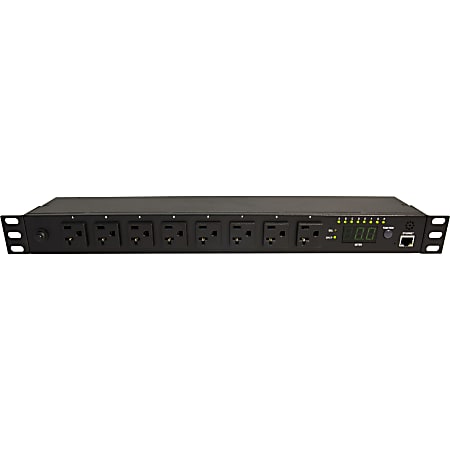 Minuteman RPM1581HVN 8-Outlets PDU - NEMA 5-15P - 8 x NEMA 5-15/20R - 120 V AC - 1U - Horizontal/Vertical - Rack-mountable