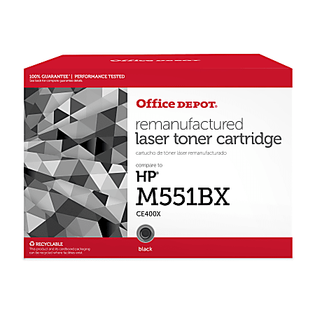 Office Depot® Brand CTGM551BX Remanufactured High-Yield Black Toner Cartridge Replacement For HP Black