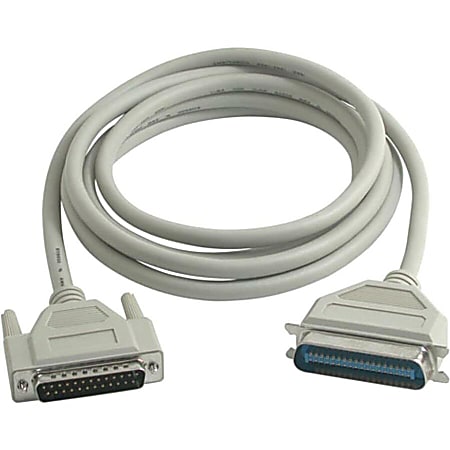 C2G 10ft IEEE-1284 DB25 Male to Centronics 36 Male Parallel Printer Cable - DB-25 Male - Centronics Male Printer - 10ft - Beige