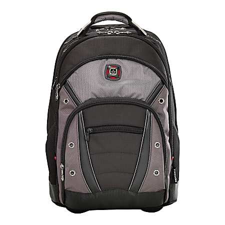 Wenger® Synergy Wheeled Laptop Backpack, Black/Gray