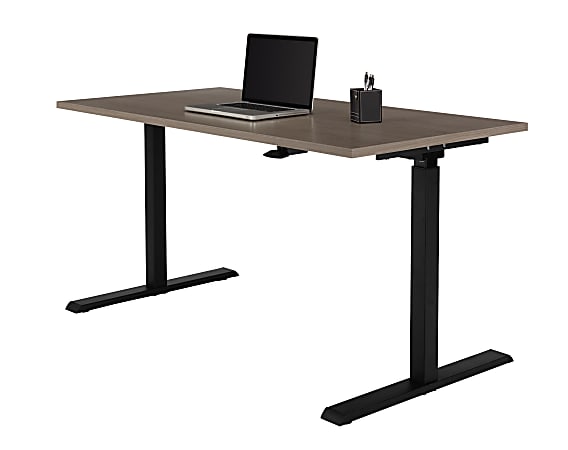 Realspace® Magellan Pneumatic Height-Adjustable Standing Desk, 60"W, Gray