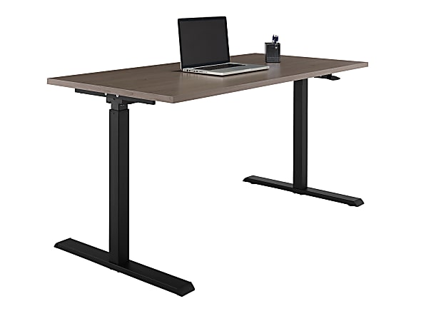 Realspace Magellan 60 W Pneumatic Height Adjustable Standing Desk Gray -  Office Depot