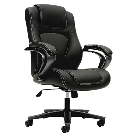 HON® Ergonomic Bonded Leather Fixed Arm Executive Chair,