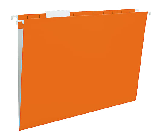 Smead® Fashion Hanging Folders, 8 1/2" x 11", Orange, Pack Of 5