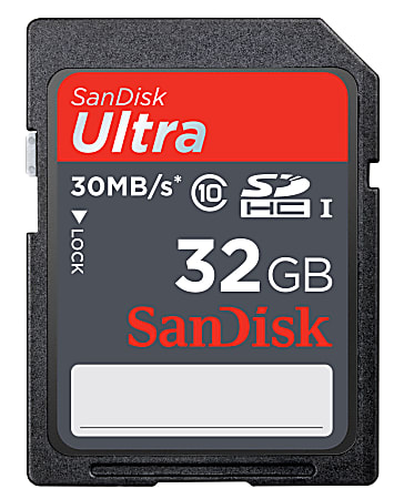 SanDisk® Ultra SDHC Memory Card, 32GB