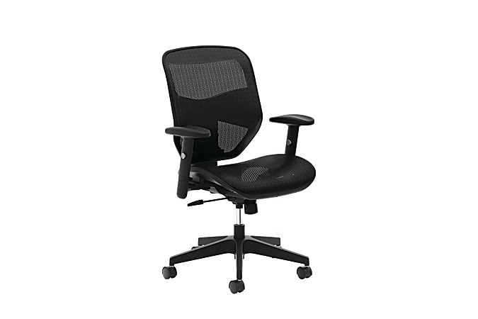 HON® Prominent Mesh-Back Task Chair, Black