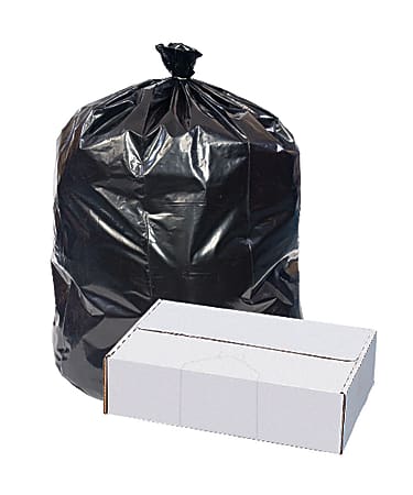 Pitt Plastics Repro 0.9-mil Can Liners, 10 Gallons, 22" x 25", Black, Pack Of 500