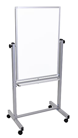 Magnetic Whiteboard Easel Black, Portable Dry Erase Board Height