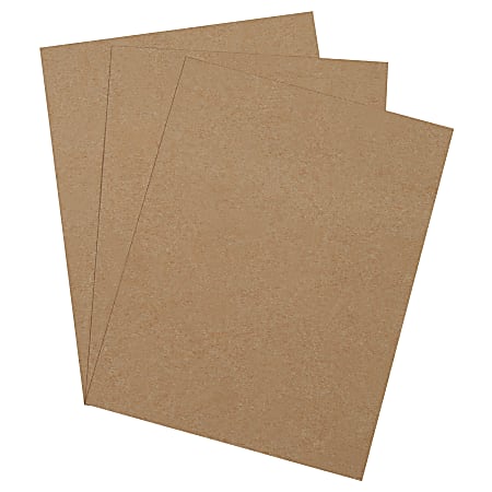 Partners Brand Heavy-Duty Chipboard Pads, 8 1/2" x 11", Kraft, Case Of 750