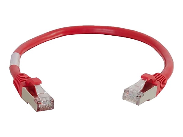 C2G 12ft Cat6 Ethernet Cable - Snagless Shielded (STP) - Red - Patch cable - RJ-45 (M) to RJ-45 (M) - 00852