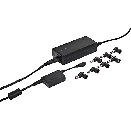 Targus® 90W Laptop Charger With USB Fast Charging Port, Black, APA32USZ