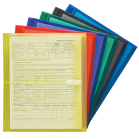 Smead® Poly Envelopes, Letter Size, Side Opening, Assorted