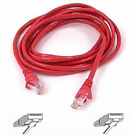 Belkin Cat5e Crossover Cable - RJ-45 Male Network - RJ-45 Male Network - 10ft - Red