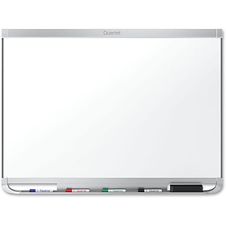 Quartet® Prestige™ 2 DuraMax® Porcelain Magnetic Dry-Erase Whiteboard, 48" x 72", Aluminum Frame With Silver Finish