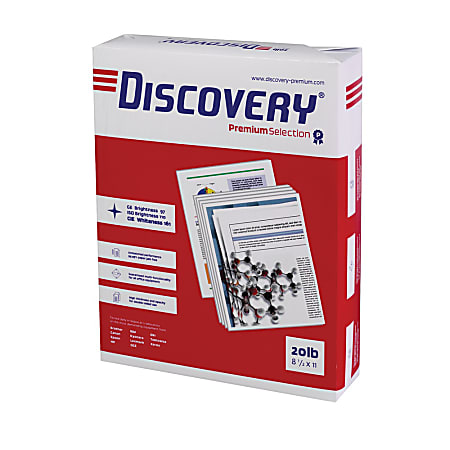 Soporcel Discovery Multi-Use Print & Copy Paper, Letter Size (8 1/2" x 11"), 20 Lb, White, 500 Sheets Per Ream, Case Of 10 Reams
