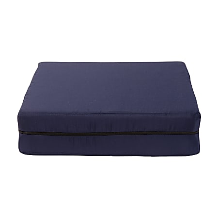 DMI® Foam Seat Cushion With Cover, 4”H x 18”W x 16”D, Navy