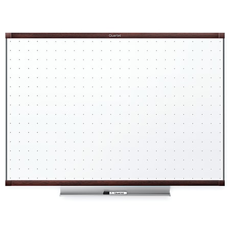 Quartet® Prestige™ 2 Total Erase® Melamine Dry-Erase Whiteboard, 48" x 36", Wood Frame With Mahogany Finish