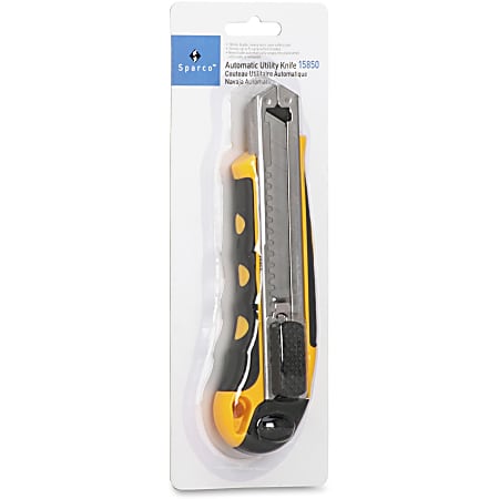 Cosco Self Retracting Box Knives BlackBlue Pack Of 5 - Office Depot